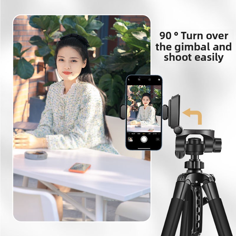 Photography Lighting Position - 1.4m Phone Camera Tripod Single-position Three-position