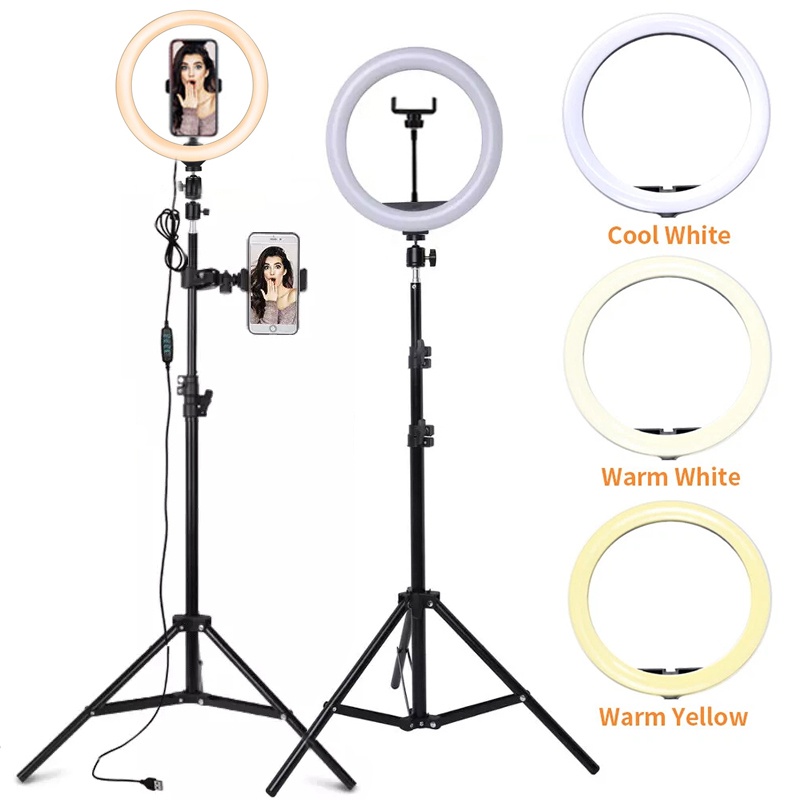 Photography Lighting Description - 6/10/12 Inch LED Selfie Ring Light