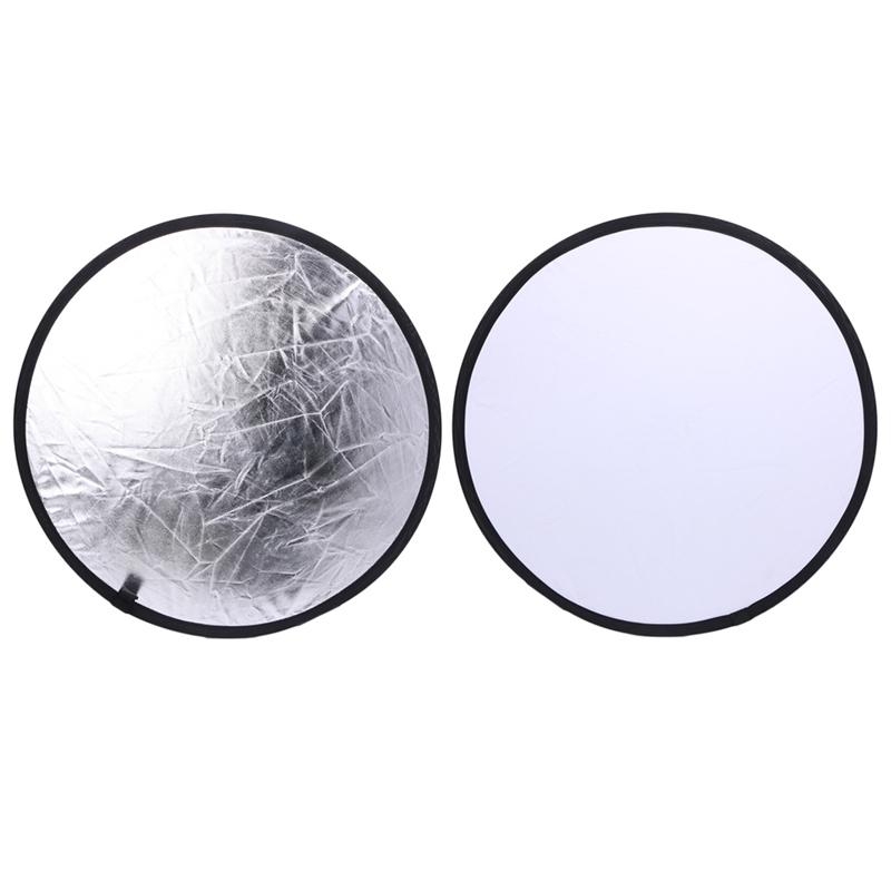 Reflector Disc Silver - 2 in 1 55-60cm Light Mulit