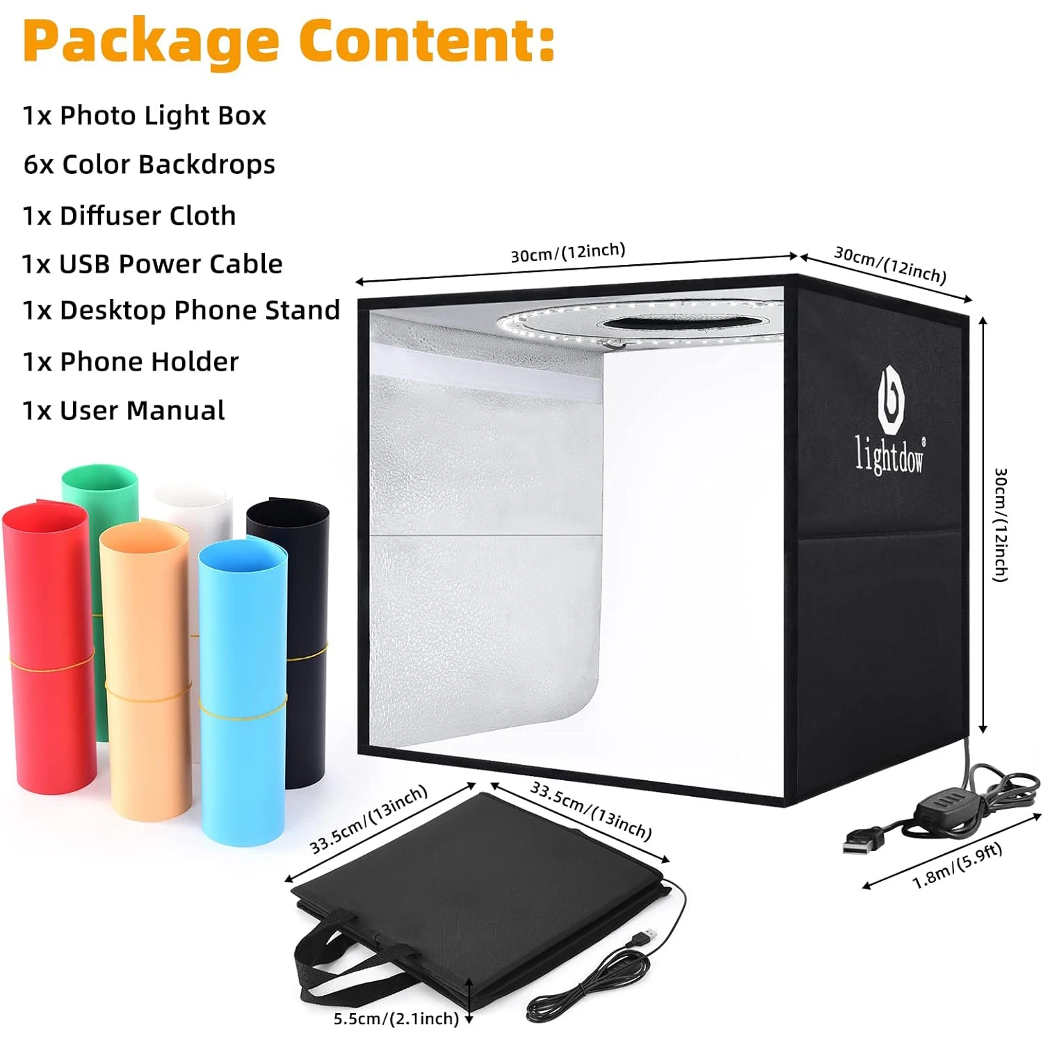 Photography Lighting Setup - Lightdow Photo Studio Light Box Kit