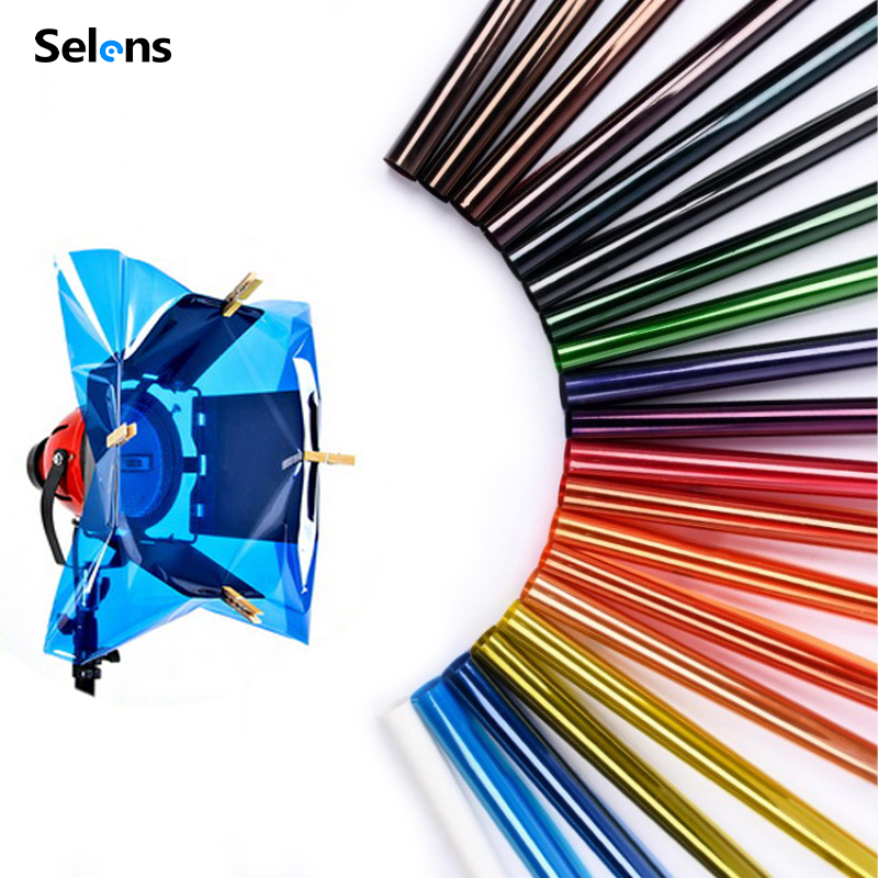 Photography Lighting Modifiers - Selens 14 Colors 40*50cm Filter Gels