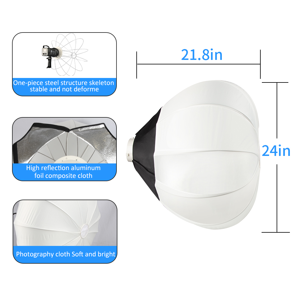 Globe Modifier Round - 65cm Globe Lantern Softbox Bowens Elinchrom