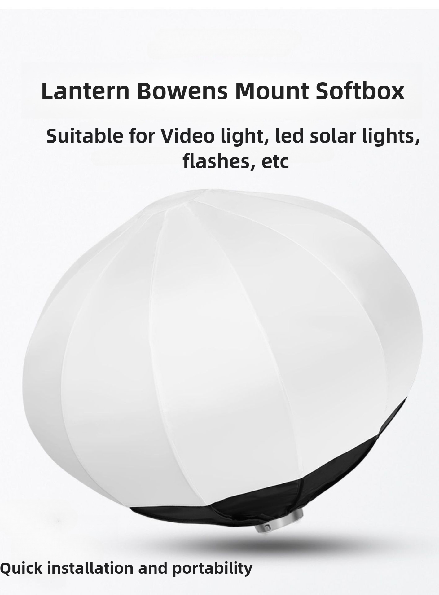 Globe Modifier Round - Globe Lantern Softbox 55cm 65cm Quick