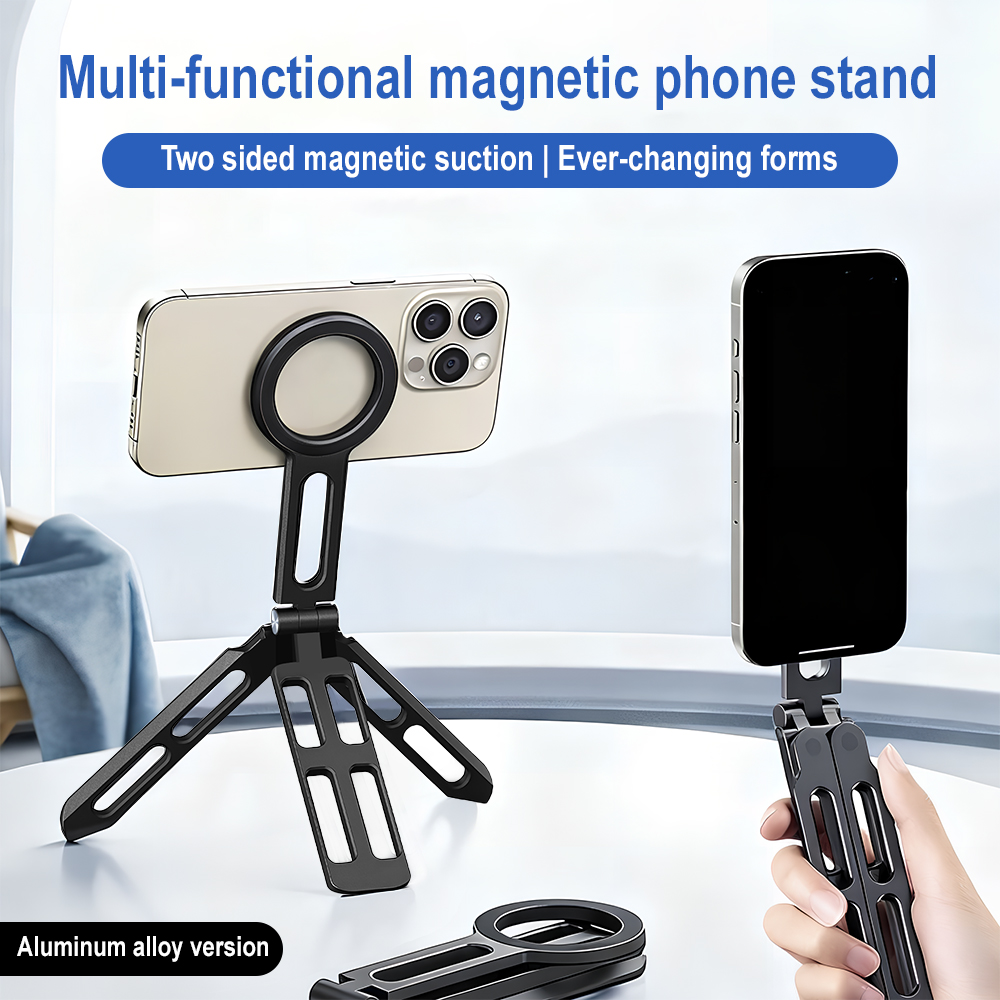 Photography With Lighting - Magnetic Phone Holder Four-axis 360° Rotation