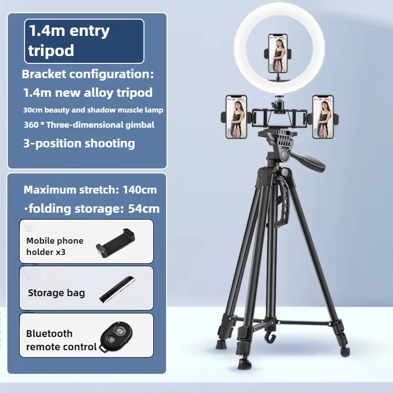 1.4m Phone Camera Tripod Singl - Photography Lighting Position ulasan dan harga
