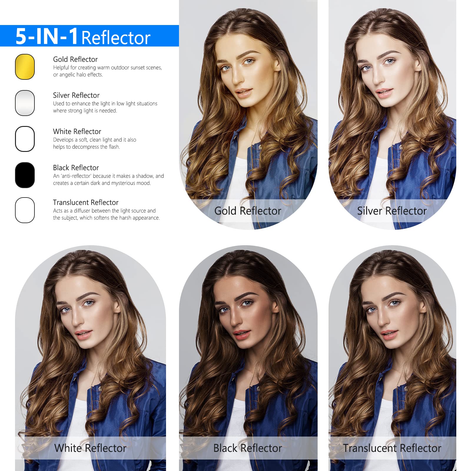 NEEWER Light Reflectors for Ph - Reflector Disc Silver ulasan dan harga