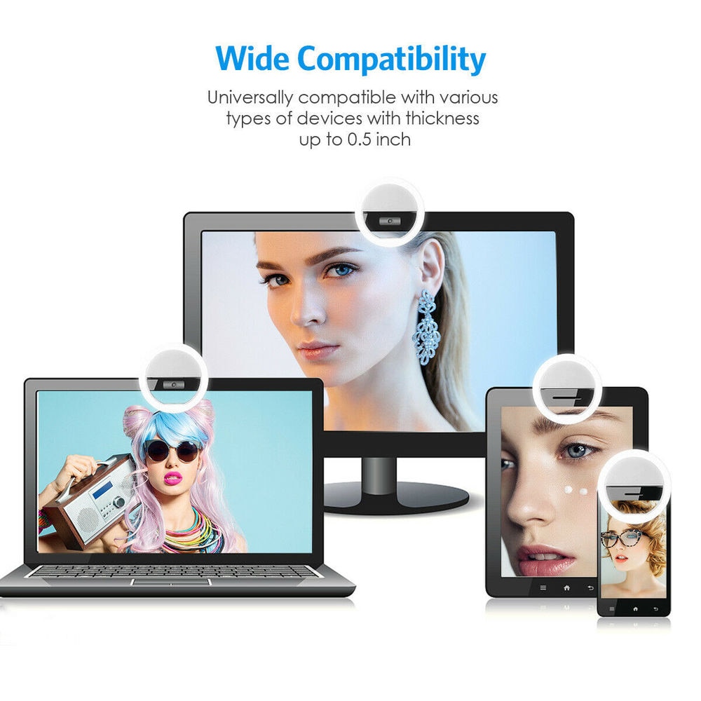 USB Rechargeable LED Selfie Ri - Photography Lighting Description ulasan dan harga