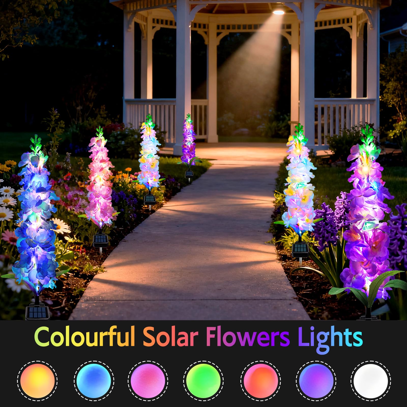 Solar Garden Lights, Solar Del - Flower Photography Led Lighting Pack ulasan dan harga