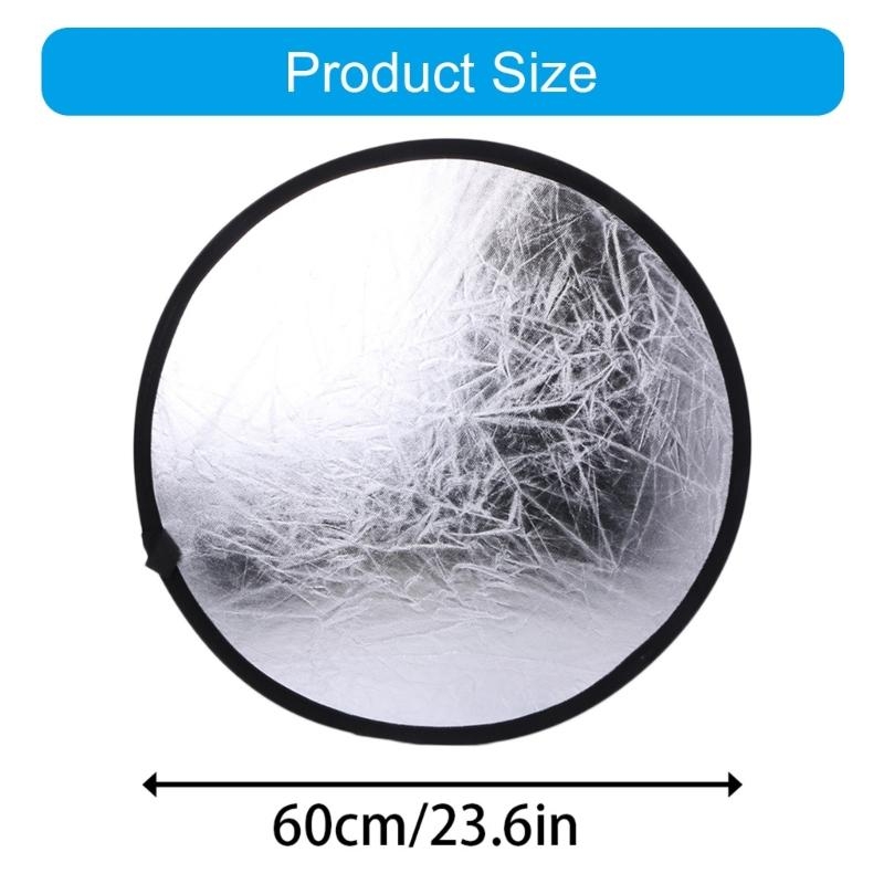 2 in 1 55-60cm Light Mulit Col - Reflector Disc Silver ulasan dan harga