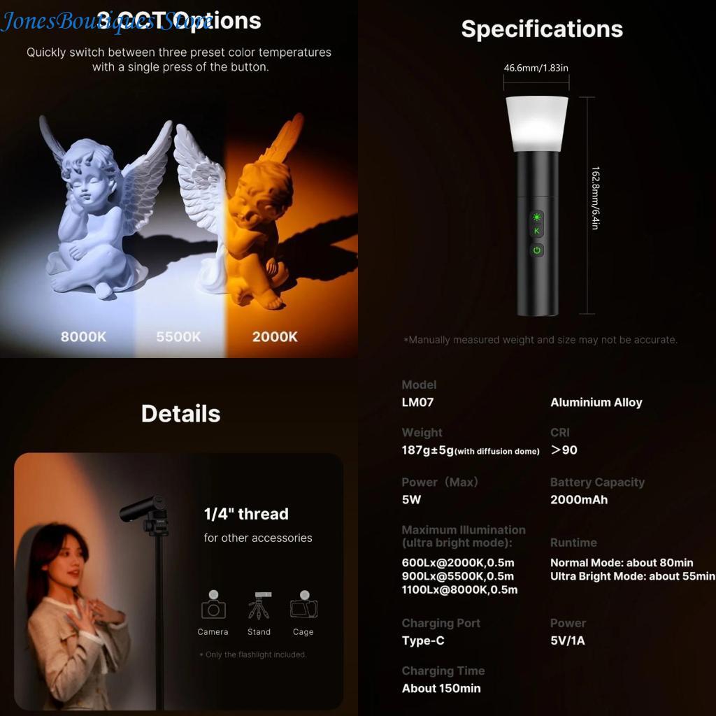 LM07 Videography Flashlight Zo - Photography And Videography Lighting ulasan dan harga