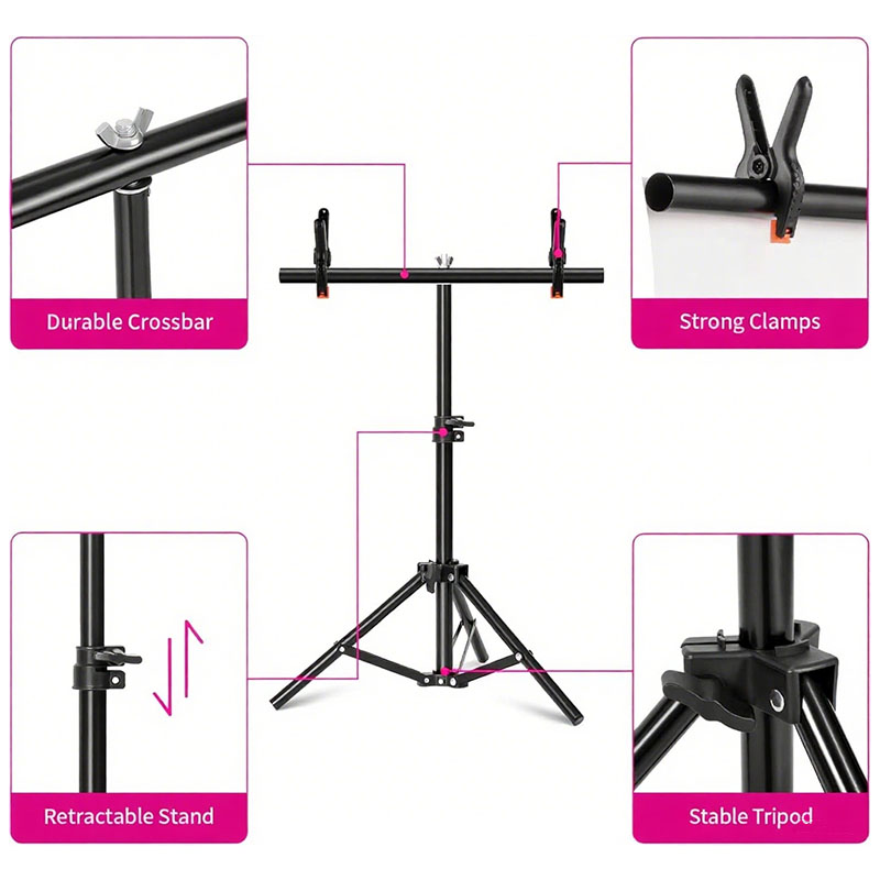 T-shaped Photography Backdrops - Photography Lighting Setup ulasan dan harga