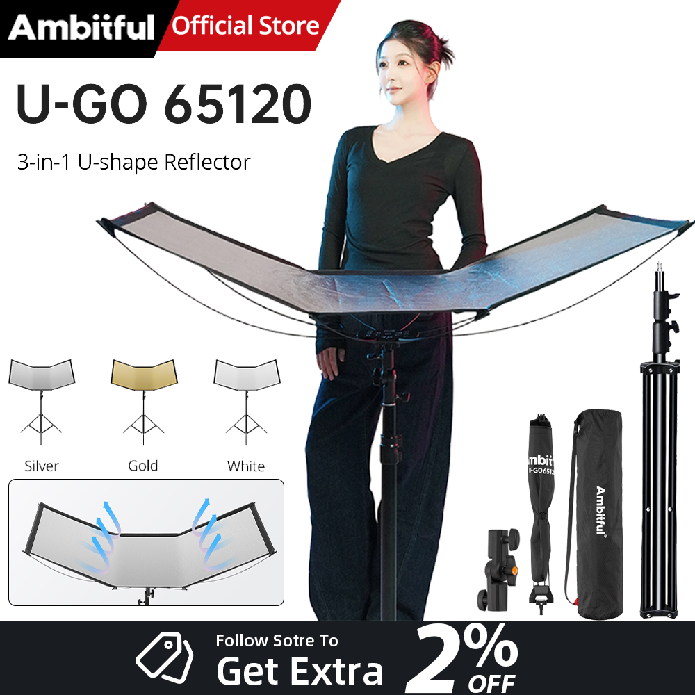AMBITFUL 3in1 U-Type Light Dif - Photography Types Of Lighting ulasan dan harga