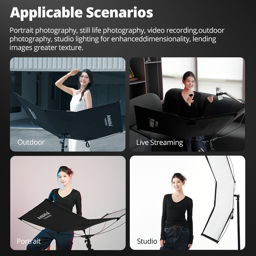 AMBITFUL 3in1 U-Type Light Dif - Photography Types Of Lighting ulasan dan harga