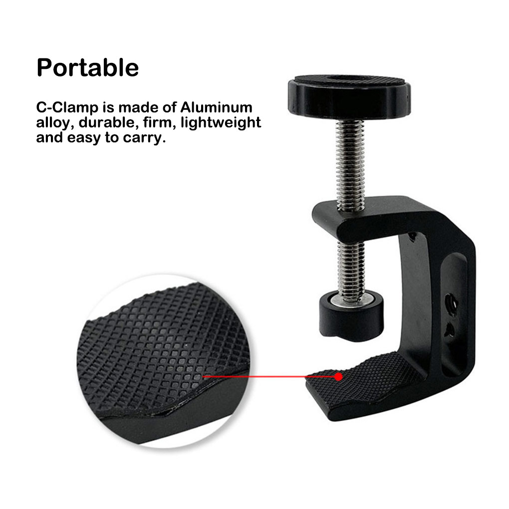 C- Shaped Clamp Aluminum Alloy - Photography Types Of Lighting ulasan dan harga