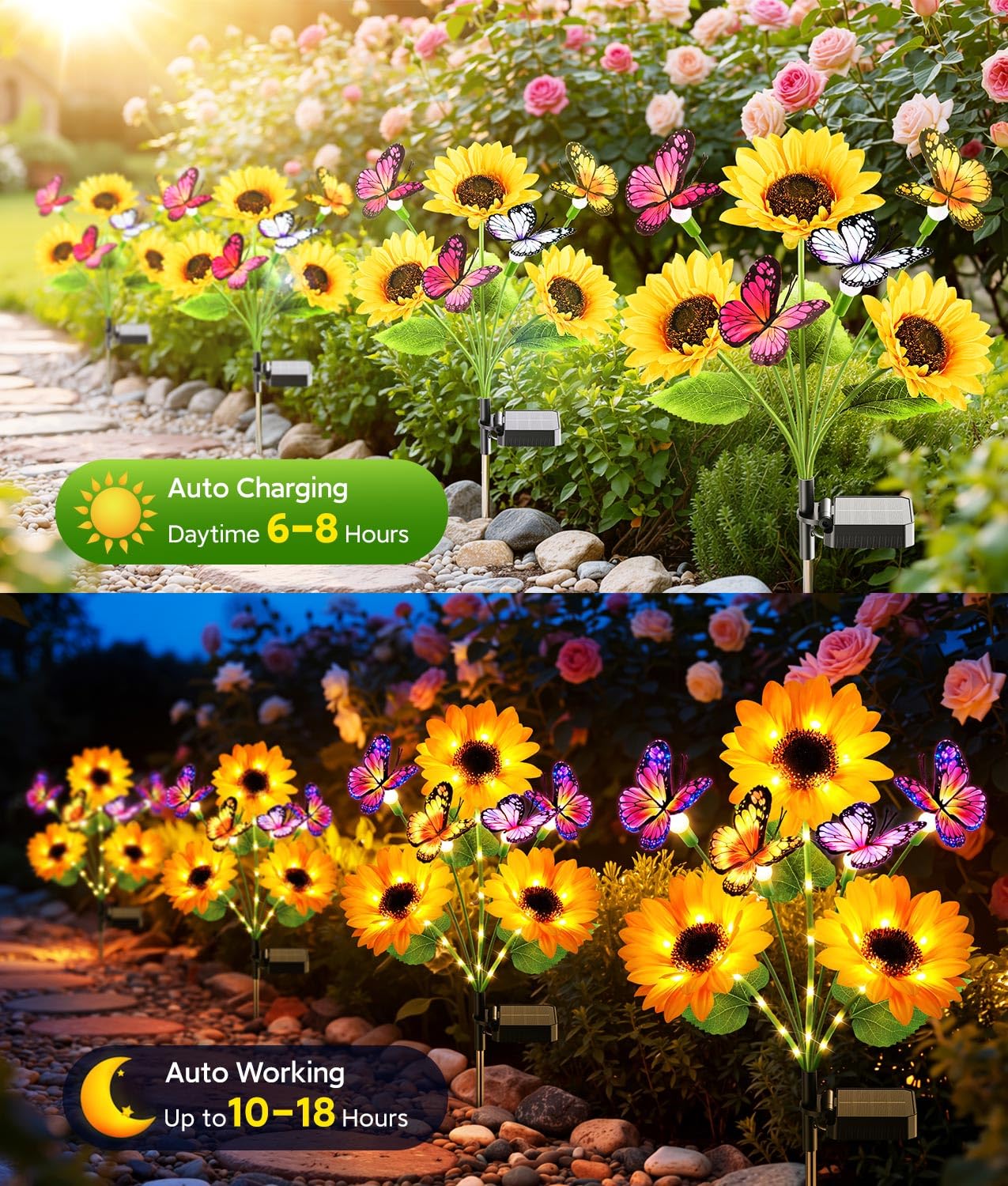 Solar Garden Lights Outdoor De - Flower Photography Led Lighting Pack ulasan dan harga