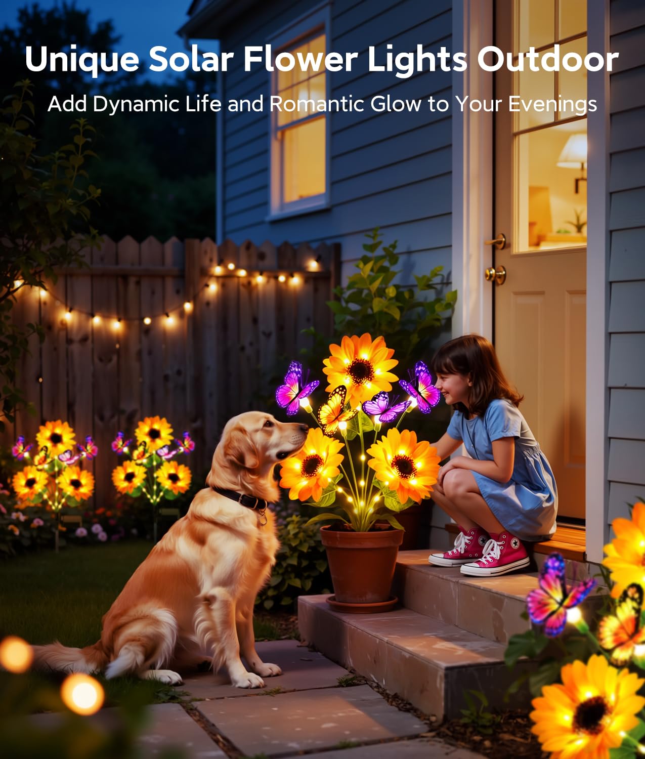 Solar Garden Lights Outdoor De - Flower Photography Led Lighting Pack ulasan dan harga