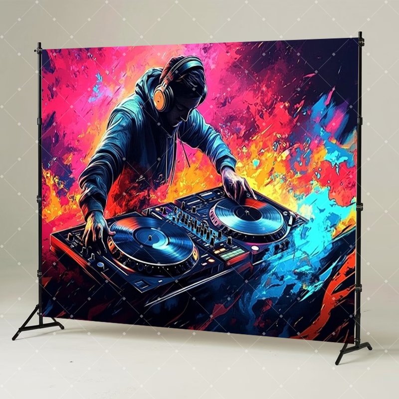 Hip Hop Music DJ Party Decorat - Photography Lighting Setup ulasan dan harga