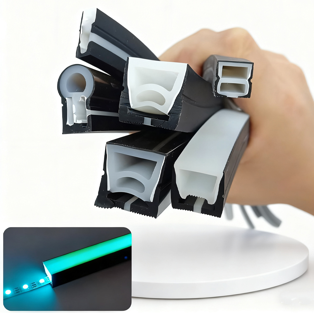Black Silicone Tube LED Neon L - Diffusion Material Roll ulasan dan harga
