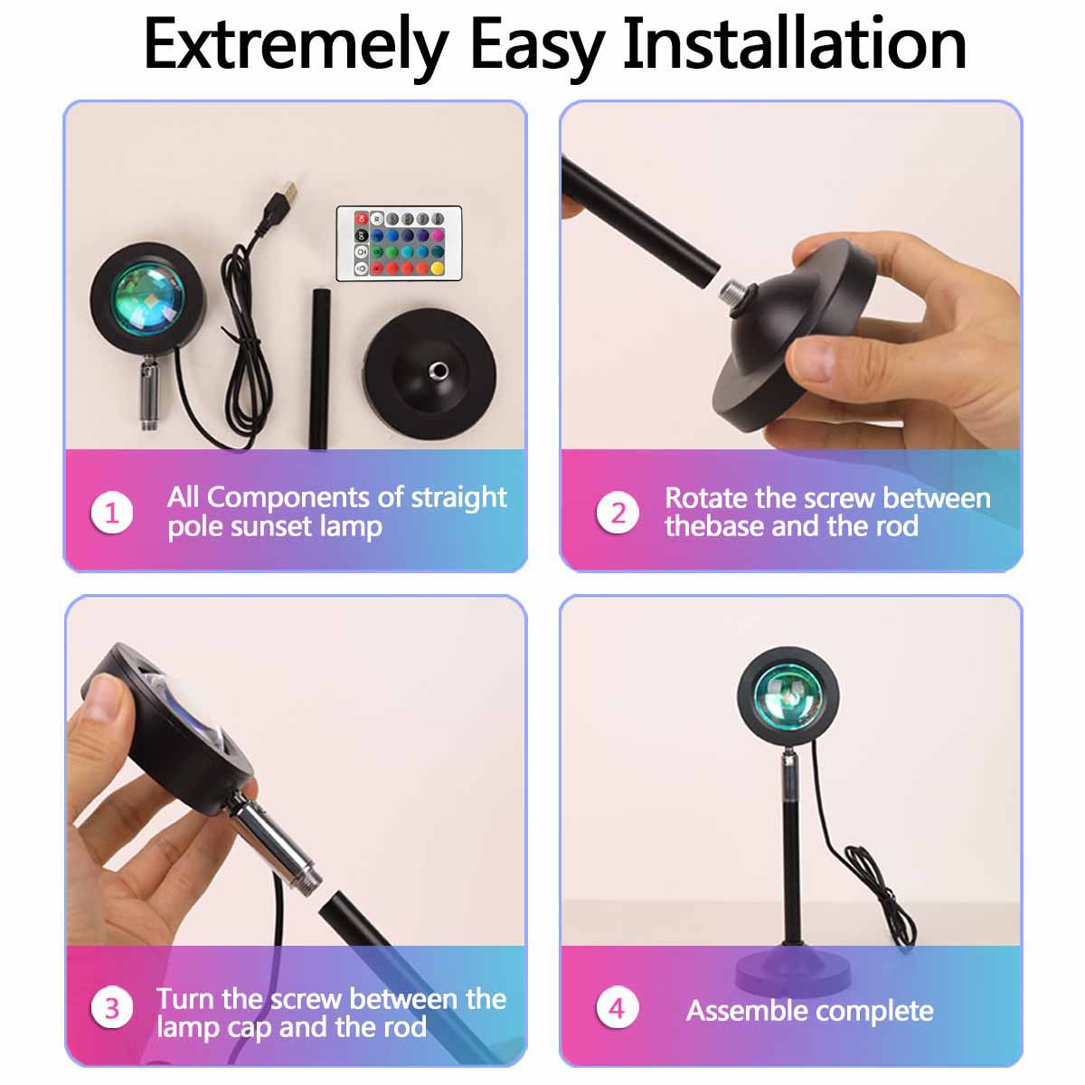 Sunset Projection Light Remote - Photography Lighting Setup ulasan dan harga