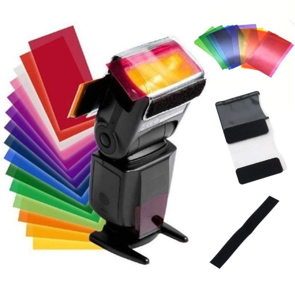 12 Colors Camera Flash Gels Li - Photography Lighting Portrait ulasan dan harga