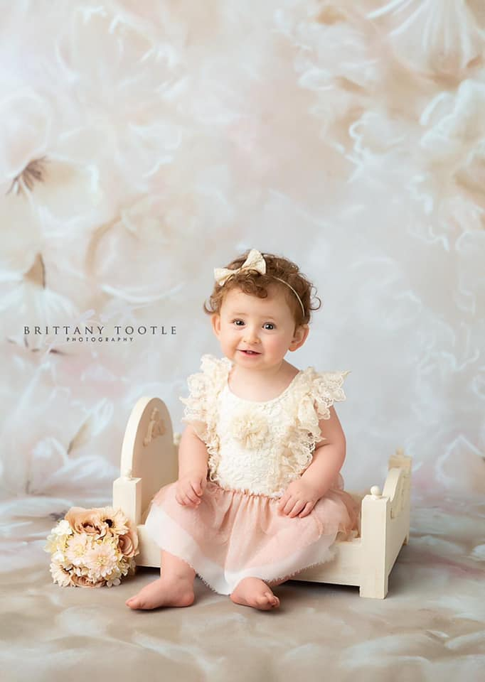 Light Floral Backdrop Kids Gir - Photography Lighting Portrait ulasan dan harga