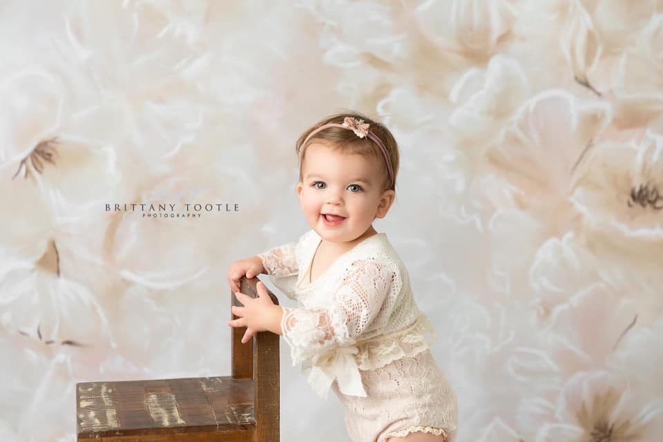 Light Floral Backdrop Kids Gir - Photography Lighting Portrait ulasan dan harga