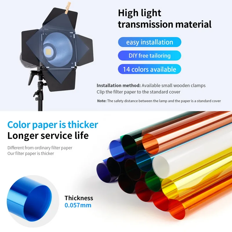 Selens 14 Colors  40*50cm Filt - Photography Lighting Modifiers ulasan dan harga