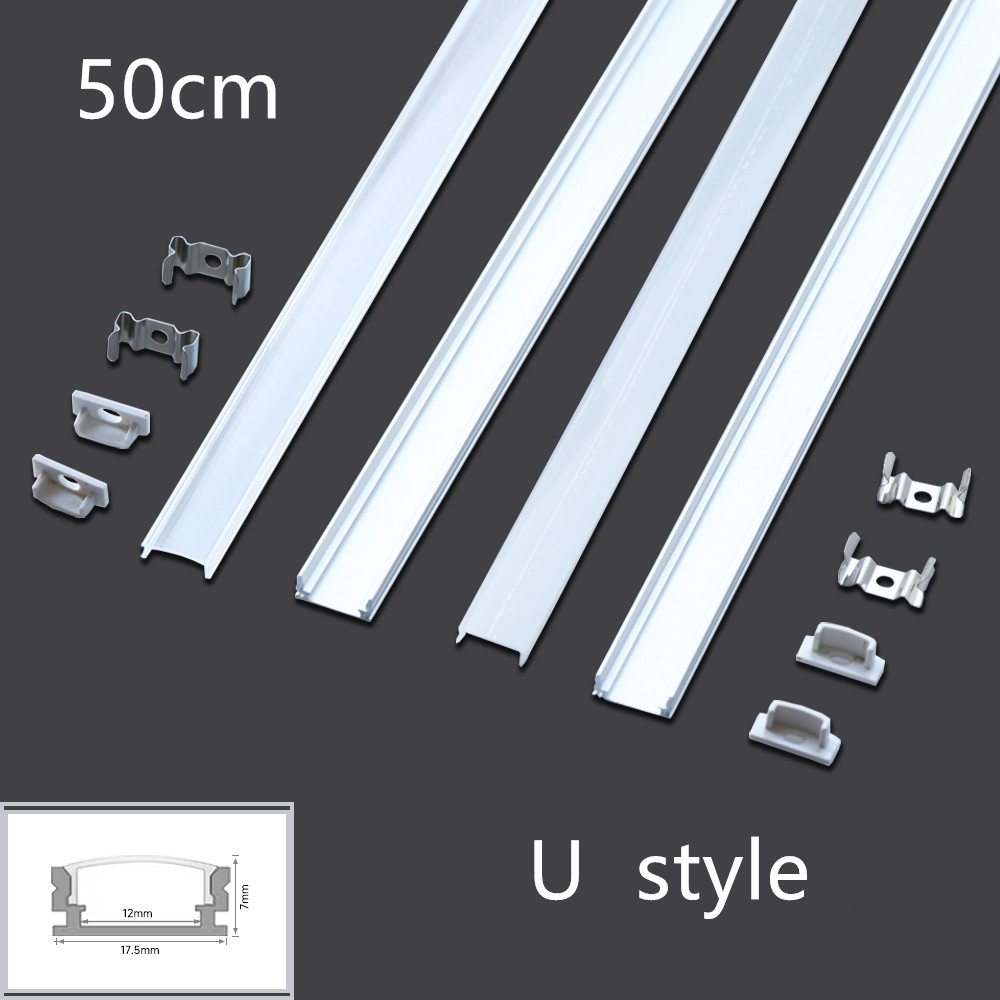 LED 50cm Aluminium Channel for - Diffusion Material Roll ulasan dan harga