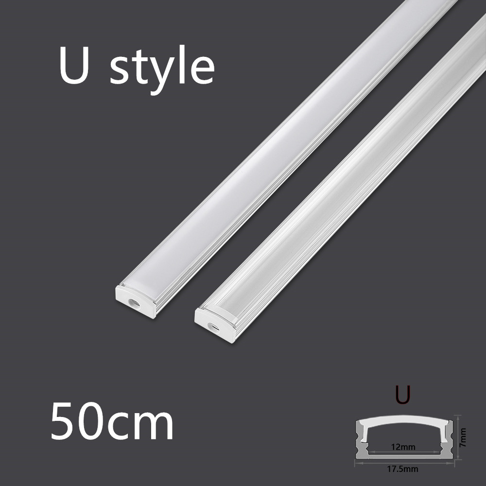 LED 50cm Aluminium Channel for - Diffusion Material Roll ulasan dan harga