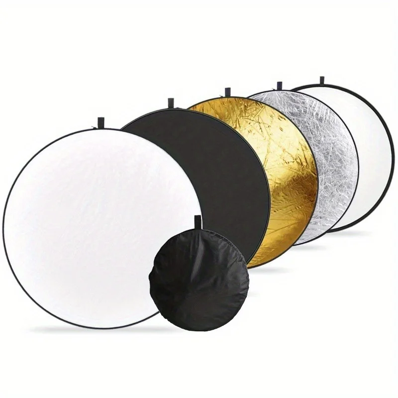 1pc Portable five in one refle - Reflector Disc Silver ulasan dan harga
