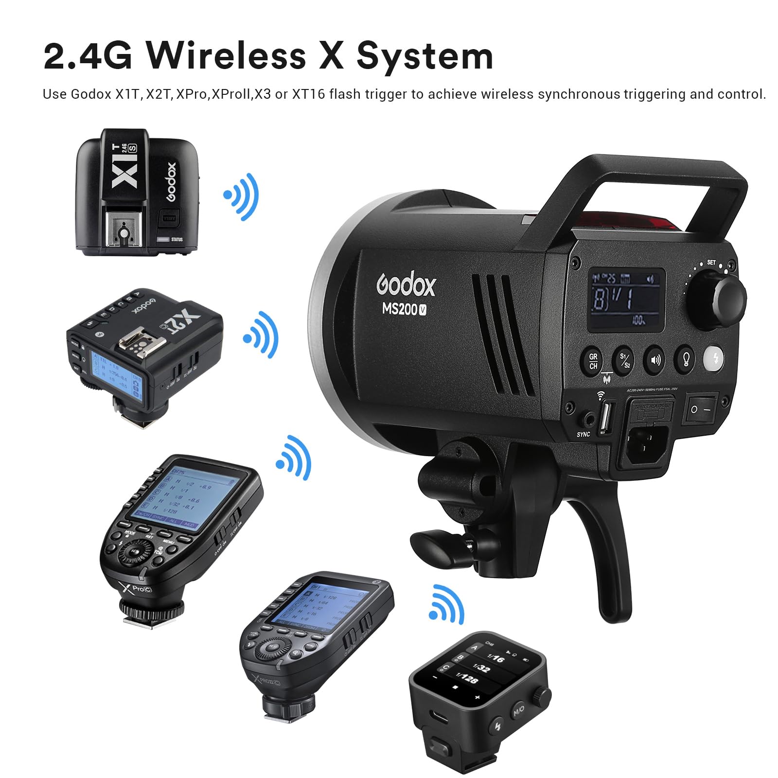 Godox MS200V Studio Strobe Fla - Photography Lighting Portrait ulasan dan harga