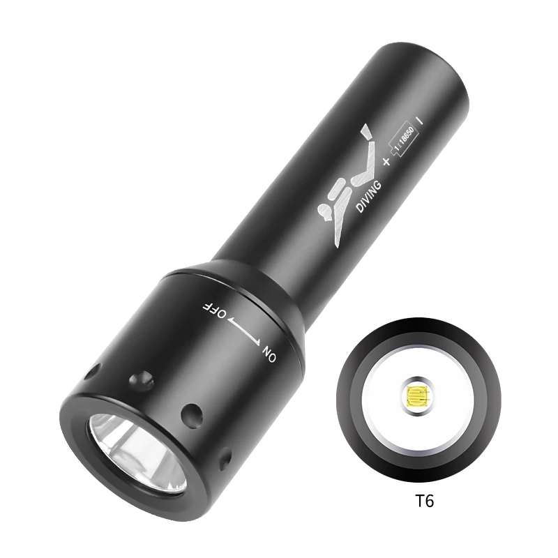 New T6 LED Diving Torch Long-R - Photography With Lighting ulasan dan harga