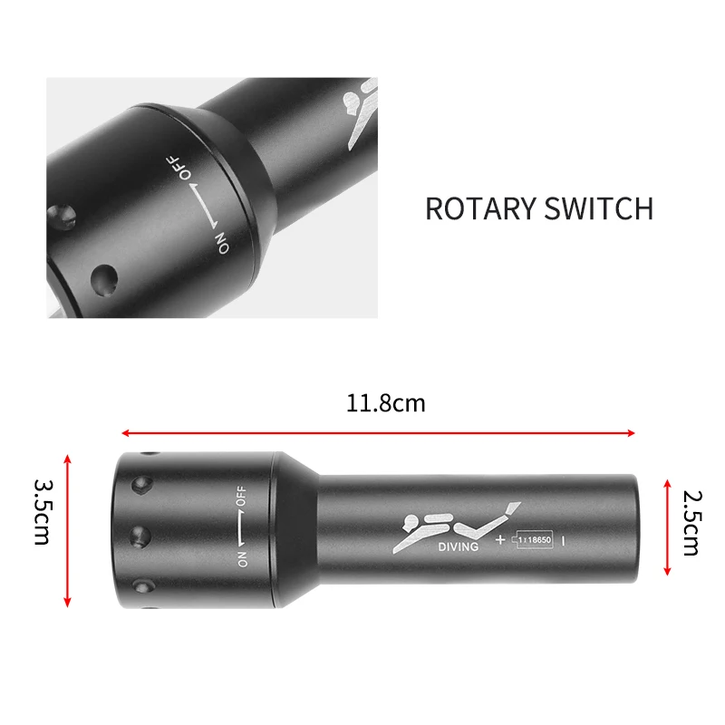 New T6 LED Diving Torch Long-R - Photography With Lighting ulasan dan harga