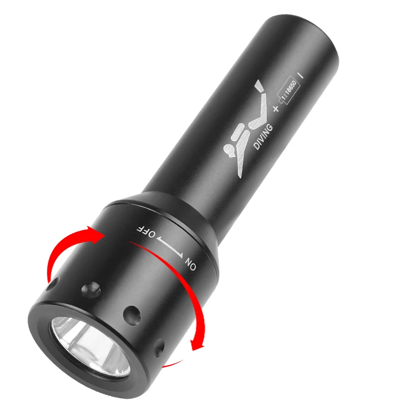 New T6 LED Diving Torch Long-R - Photography With Lighting ulasan dan harga
