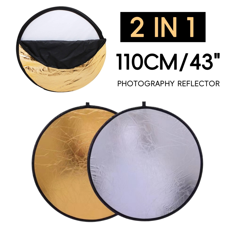110cm Photography Mini Reflect - Reflector Disc Silver ulasan dan harga