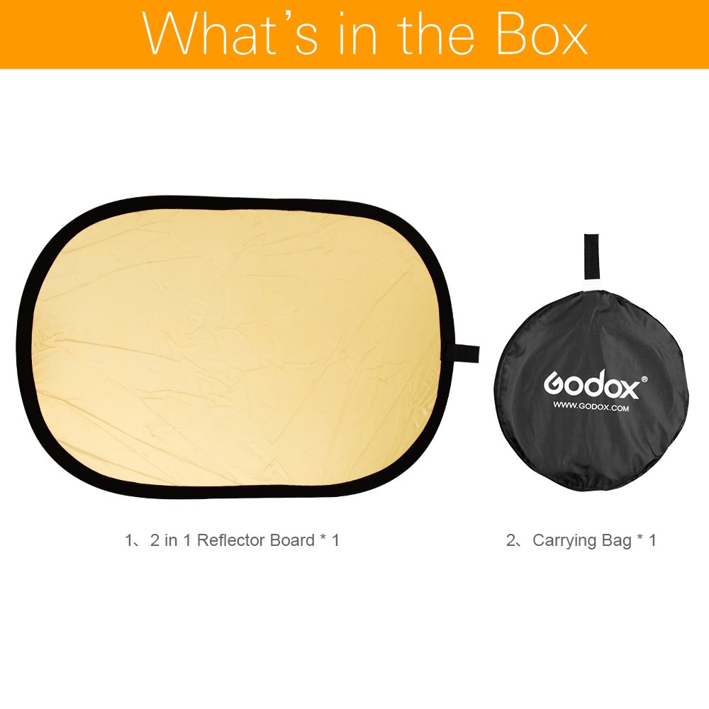Godox 2in1  Gold and Silver Ov - Reflector Disc Silver ulasan dan harga