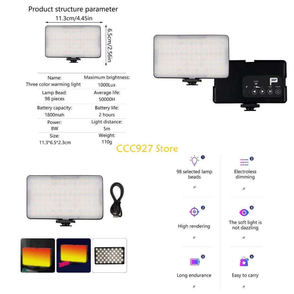 B03F LED Video Light 1800mAh R - Photography And Videography Lighting ulasan dan harga